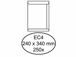 Envelop Quantore akte EC4 240x340mm wit 250stuks