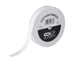 Tekststempel Colop E-Mark katoenen lint 15mm x 25m artikel afbeelding