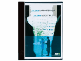 Rapportenmap Djois met snelhechter en dekplaatje A4 zwart