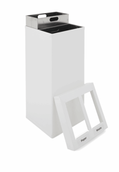 Afvalbak Carro Mix 2x52,5, kleur wit, model VB 650057