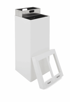 Afvalbak Carro Mix 2x52,5, kleur wit, model VB 650057