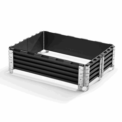 Kunststof opzetframe, VE = 2 stuks voor pallet 800x600 mm inklapbaar met 6 scharnieren