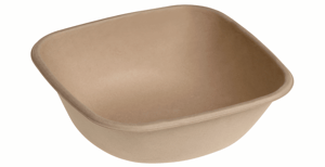 Suikerriet bowl vierkant 750ml/17x17x5,5cm, kleur bruin