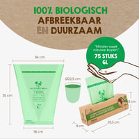Biozakken 6 liter (75 zakken)