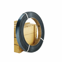 Staalband gewaxt en geblauwd AW, Amerikaanse wikkeling 13 mm. breed. Geblauwd