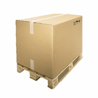 Palletbox 1180x780x770mm, kleur bruin, driedubbele golf 15mm