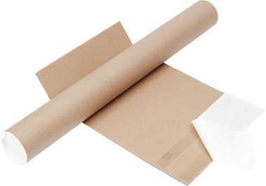 Rolstop Sleeve met ronde verzendkoker en plakstrip