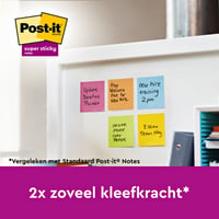 Memoblok Post-it 654 Super Sticky 76x76mm Playful