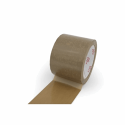 Zelfklevend plakband kunststof bandbreedte 75 mm, bruin, VE = 24 rollen