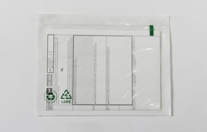Zelfklevende Paklijst Enveloppen LDPE 60% Recycled, C6, 165x122, Transparant
