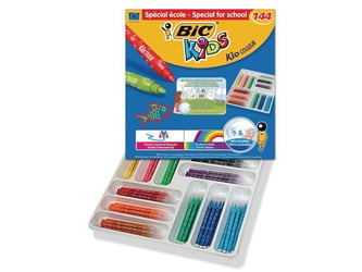 BIC® Kids Couleur Vilstiften, Waterbasis, Medium Punt 0,8 mm, Assorti (pak 144 stuks) artikel afbeelding