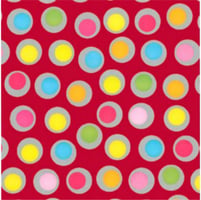Cadeaupapier Cirkels Rood