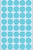 Etiket HERMA 2253 rond 19mm blauw 1280 stuks