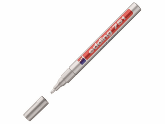 Edding Lakmarker 751 1 - 2 mm, zilver (pak 10 stuks) artikel afbeelding