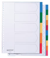 Tabbladen Quantore 23-gaats 5-delig assorti tabs PP