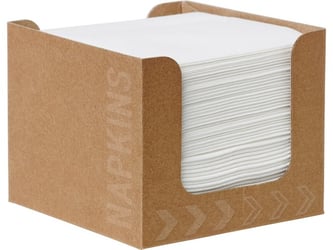 Servetten Biosoft 20x20cm wit/pk50