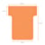 Nobo T-Kaart Maat 1,5, Papier, 170 g/m², 53 x 36 mm, Oranje (pak 100 stuks)