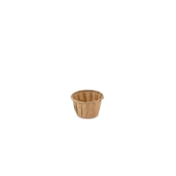 Bakje papier (FSC®) rond bruin 0.5oz / 15ml , ø 35,5 x h21mm