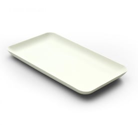 Bagastro bord rechthoekig, 200 x 120 x h15 mm