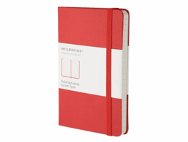 Notitieboek Moleskine pocket 90x140mm lijn hard cover rood