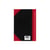 Notitieboek zwart/rood A5 lijn 70gr 96vel