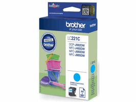 Brother LC-221 Inktcartridge, Cyaan artikel afbeelding