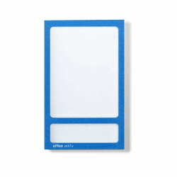 Magnetische infohoes fotohoes, b x h = 60x80 / 60x17 mm frame blauw, VE = 20 stuks