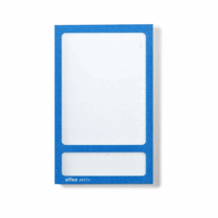 Magnetische infohoes fotohoes, b x h = 60x80 / 60x17 mm frame blauw, VE = 20 stuks
