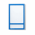 Magnetische infohoes fotohoes, b x h = 60x80 / 60x17 mm frame blauw, VE = 20 stuks