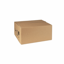 Kartonnen doos 250x170x100 mm, bruin, dubbelgolf 7 mm, Fefco 0201 artikel afbeelding