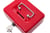 Geldkist MAUL met muntgleuf en slot 125x95x60mm rood