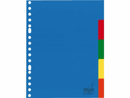 Tabbladen Kangaro A5 17-gaats A505M 5-delig assorti PP