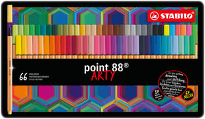 Fineliner STABILO Point 88 Arty blik à 66 kleuren