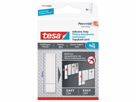 tesa® Powerstrips® navulverpakking voor kleefspijkers voor behang en pleisterwerk, 0,5 kg, wit (pak 6 stuks)
