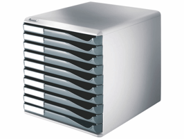 Ladenblok Leitz A4 10 laden zwart/wit