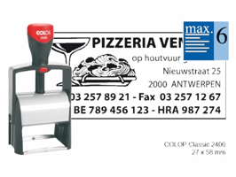Tekststempel Colop 2400 personaliseerbaar 6regels 58x27mm