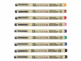 Fineliner Sakura Pigma Micron assorti etui à 9 stuks