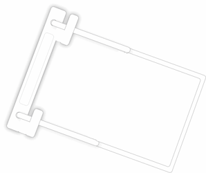 3-delig buismechaniek, afmeting 15x15cm . Kleur wit. artikel afbeelding
