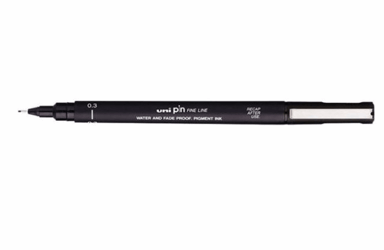 FINELINER UNIBALL PIN 0.3MM ZWART artikel afbeelding