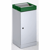 Afvalbakken voor kringloopmateriaal met tuimeldeksel apart, inhoud 70 l dekselkleur groen / blank aluminiumkleurig