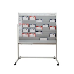 Planbord, mobiel h x b x d = 1945x1550x640 mm lichtgrijs