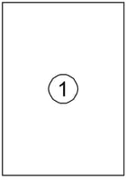 Etiket Avery DP001 210x297 wit 100 stuks
