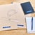 Lettertang Dymo Omega embossing blauw