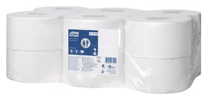 Toiletpapier Tork T2 Universal jumbo klein 1-laags 240m wit 110163