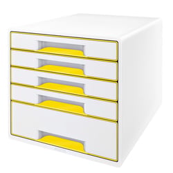 Ladenblok Leitz WOW Cube 5 laden wit/geel artikel afbeelding