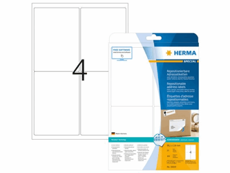 Herma Herpositioneerbare etiketten met ronde hoeken (pak 100 stuks) artikel afbeelding