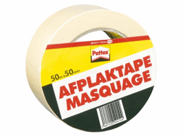 Afplaktape Pattex 50mmx50m creme