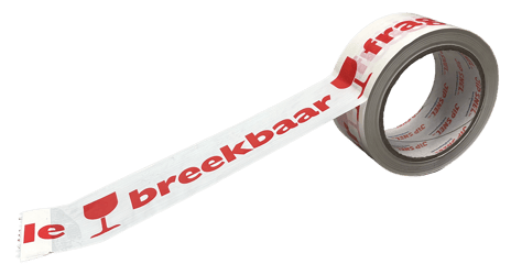 Breekbaar tape wit
