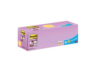Post-it® Super Sticky Notes Voordeelpak, 76 x 76 mm, kanariegeel (pak 24 stuks)