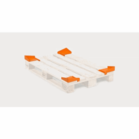 Hoekbescherming tegen wegglijden oranje, VE = 20 stuks l x b x h = 190x165x60 mm